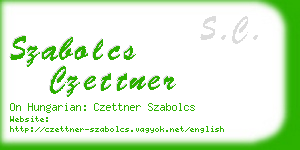 szabolcs czettner business card